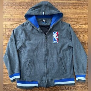 NBA HOODIE with large NBA LOGO VERY THICK COZY HOODIE (UNK) heavy Logo Zipper